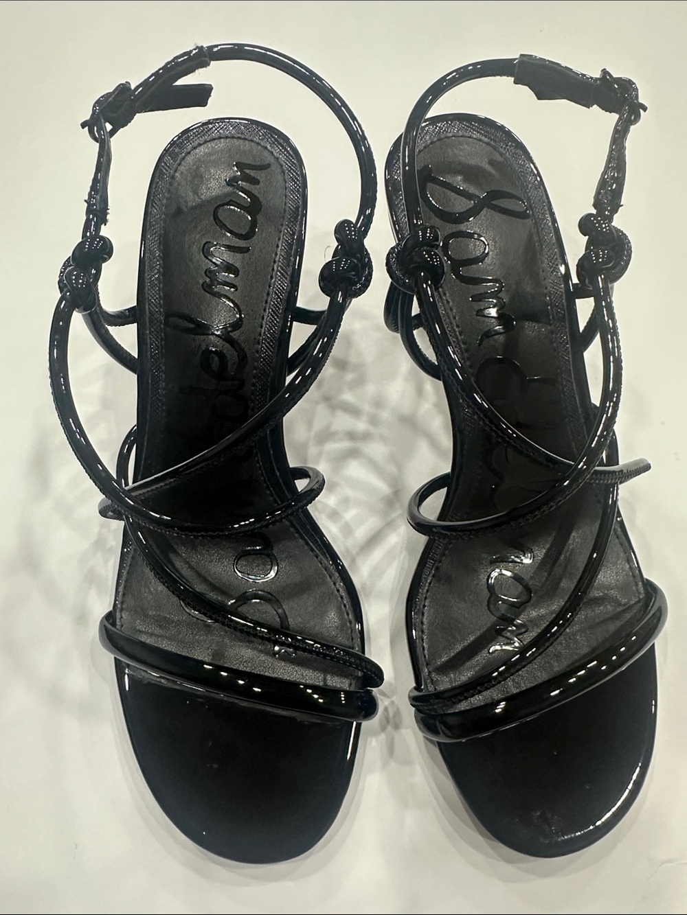 Sam Edelman Black Patent Strappy Sandals